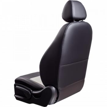 9 449 р. Комплект чехлов для сидений (ЦЗС 3Г Илана+Орегон) ТУРИН СТ Lord Autofashion Renault Fluence рестайлинг (2012-2016) (черный, вставка белая, строчка белая)  с доставкой в г. Керчь. Увеличить фотографию 8