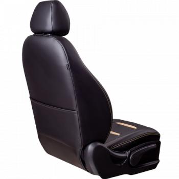 6 999 р. Комплект чехлов для сидений (к.Ambition РЗСиС 40/60 2Г Орегон) ТУРИН-2 Lord Autofashion  Skoda Fabia  Mk2 (2007-2014) универсал дорестайлинг, хэтчбэк дорестайлинг, универсал рестайлинг, хэтчбэк рестайлинг (черный, вставка черная+бежевая, строчка бежевая)  с доставкой в г. Керчь. Увеличить фотографию 2