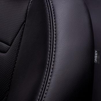 7 999 р. Комплект чехлов для сидений (к.Ambition РЗСиС 40/60 2Г Орегон) ТУРИН-2 Lord Autofashion  Skoda Fabia  Mk2 (2007-2014) универсал дорестайлинг, хэтчбэк дорестайлинг, универсал рестайлинг, хэтчбэк рестайлинг (черный, вставка черная, строчка черная)  с доставкой в г. Керчь. Увеличить фотографию 8