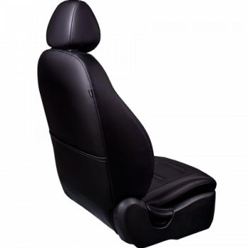 7 999 р. Комплект чехлов для сидений (к.Ambition РЗСиС 40/60 2Г Орегон) ТУРИН-2 Lord Autofashion  Skoda Fabia  Mk2 (2007-2014) универсал дорестайлинг, хэтчбэк дорестайлинг, универсал рестайлинг, хэтчбэк рестайлинг (черный, вставка черная, строчка черная)  с доставкой в г. Керчь. Увеличить фотографию 2