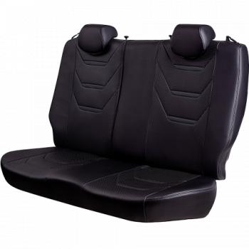 6 999 р. Комплект чехлов для сидений (РЗС 40/60+подлок. 3Г Орегон) ТУРИН-2 Lord Autofashion  Skoda Rapid ( NH3,  NH1) (2012-2020), Volkswagen Polo  Mk6 (2020-2022) (черный, вставка черная, строчка черная)  с доставкой в г. Керчь. Увеличить фотографию 5