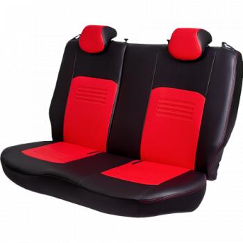 4 999 р. Комплект чехлов для сидений (Илана и Орегон) ТУРИН СТ Lord Autofashion  Volkswagen Jetta  A5 (2005-2011) седан (черный, вставка красная, строчка красная)  с доставкой в г. Керчь. Увеличить фотографию 6