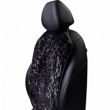 16 777 215 р. Накидка на сиденье (1 место Р. 1216 натур. мех) Меховая Lord Autofashion   (леопард редкий на сером, строчка черная)  с доставкой в г. Керчь. Увеличить фотографию 7
