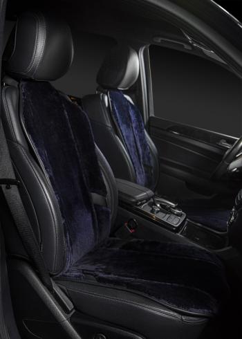 10 199 р. Накидка на сиденье (1 место Р. 4418 натур. мех) Меховая Lord Autofashion   (черника 12мм, строчка черная)  с доставкой в г. Керчь. Увеличить фотографию 5