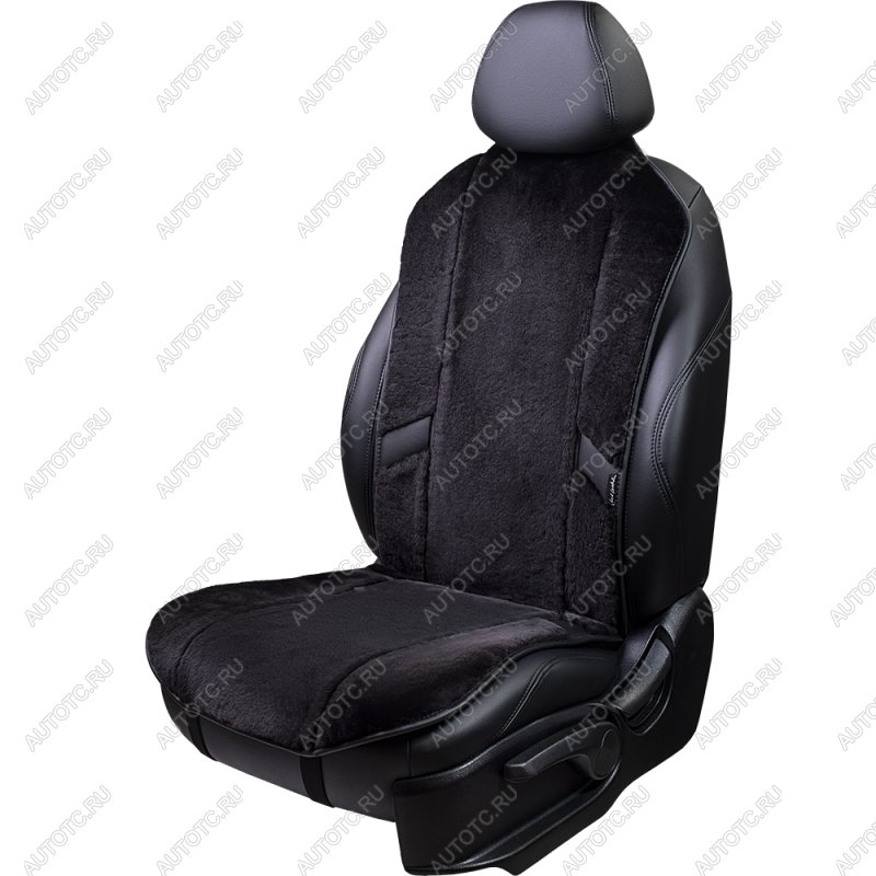 16 777 215 р. Накидка на сиденье (1 место Р. 77 натур. мех) Меховая Lord Autofashion   (шоколад 12 мм, строчка черная)  с доставкой в г. Керчь