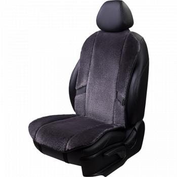 Накидка на сиденье (1 место Р. 219 натур. мех) Меховая Lord Autofashion  (графит сталь , строчка серый)