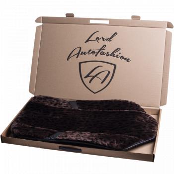10 199 р. Накидка на сиденье (1 место Р. 7519 натур. мех) Меховая Lord Autofashion   (орех-леопард, строчка черная)  с доставкой в г. Керчь. Увеличить фотографию 7
