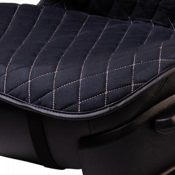 2 359 р. Накидка (2 места Софа) АЛЯСКА ст РОМБ Lord Autofashion   (черный, строчка бежевая)  с доставкой в г. Керчь. Увеличить фотографию 4
