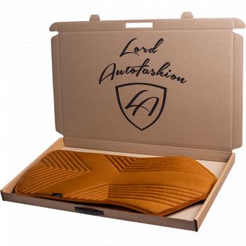 2 599 р. Накидка на сиденье (1 место Афины) ЛЮКС ст ВАН ВЭЙ Lord Autofashion   (бронза, строчка светло-коричневая)  с доставкой в г. Керчь. Увеличить фотографию 5