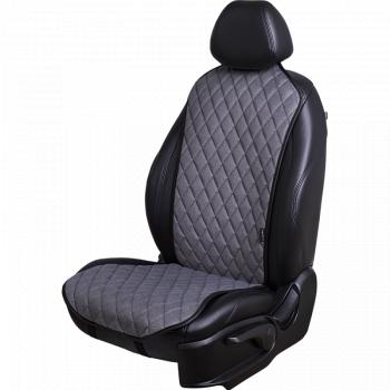 Накидка на сиденье (1 место Каир) ЛЮКС ст РОМБ Lord Autofashion  (серый, строчка серая)