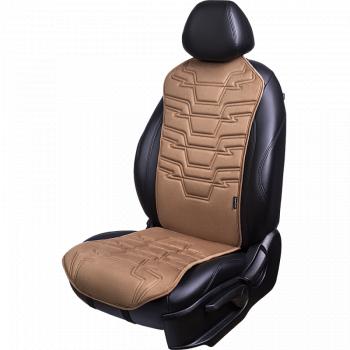 2 599 р. Накидка на сиденье (1 место Афины) ЛЮКС ст ФОРТ Lord Autofashion   (бежевый, строчка коричневая )  с доставкой в г. Керчь. Увеличить фотографию 11