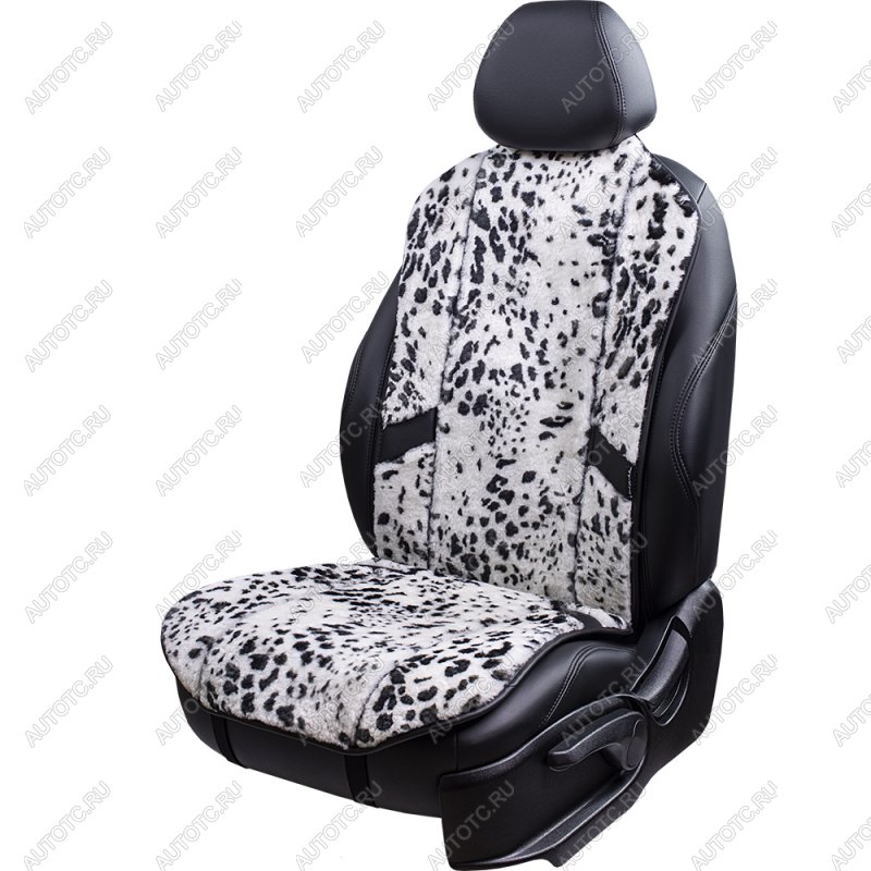 16 777 215 р. Накидка на сиденье (1 место Р 1 Мутон/ Орегон) МУТОН Lord Autofashion   (Лео редкий на белом, вставка чёрная, строчка чёрная)  с доставкой в г. Керчь