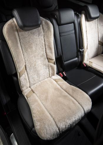 16 777 215 р. Накидка на сиденье (1 место Р 2915 Мутон/ Орегон) МУТОН Lord Autofashion   (сливки, вставка бежевая, строчка белая)  с доставкой в г. Керчь. Увеличить фотографию 6