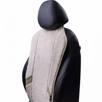 16 777 215 р. Накидка на сиденье (1 место Р 2915 Мутон/ Орегон) МУТОН Lord Autofashion   (сливки, вставка бежевая, строчка белая)  с доставкой в г. Керчь. Увеличить фотографию 2