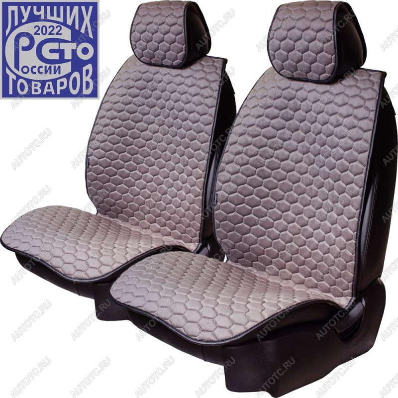 3 399 р. Накидка на сиденье (2 места Афины) ТЕЙЛОР ст СОТА Lord Autofashion   (графит, строчка серая)  с доставкой в г. Керчь