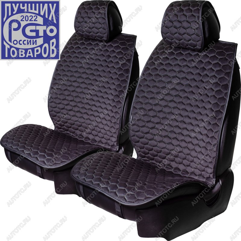 3 299 р. Накидка на сиденье (2 места Афины) ТЕЙЛОР ст СОТА Lord Autofashion   (черный, строчка серая)  с доставкой в г. Керчь