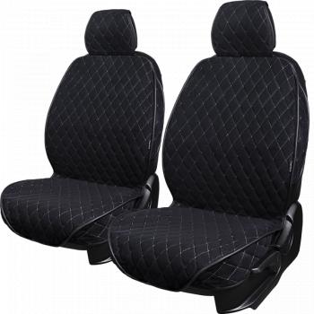 Накидка на сиденье (2 места Софа) ФЕНИКС ст РОМБ Lord Autofashion  (черный, строчка бежевая)