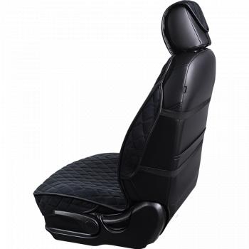 3 099 р. Накидка на сиденье (2 места Софа) ФЕНИКС ст РОМБ Lord Autofashion   (черный, строчка синяя)  с доставкой в г. Керчь. Увеличить фотографию 5