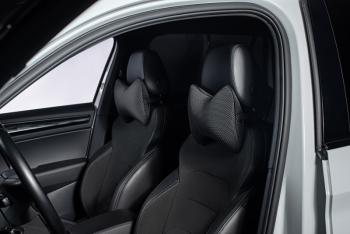 329 р. Подушка-косточка (жаккард) Lord Autofashion   (черный, строчка Ёж белая)  с доставкой в г. Керчь. Увеличить фотографию 3