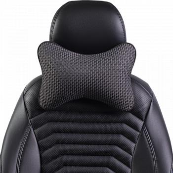 329 р. Подушка-косточка (жаккард) Lord Autofashion   (черный, строчка Зигзаг серая)  с доставкой в г. Керчь. Увеличить фотографию 7