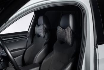 329 р. Подушка-косточка (жаккард) Lord Autofashion   (черный, строчка Прямоугольник черная)  с доставкой в г. Керчь. Увеличить фотографию 2