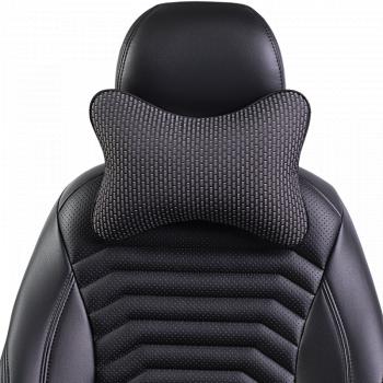 329 р. Подушка-косточка (жаккард) Lord Autofashion   (черный, строчка Сеул серая)  с доставкой в г. Керчь. Увеличить фотографию 5