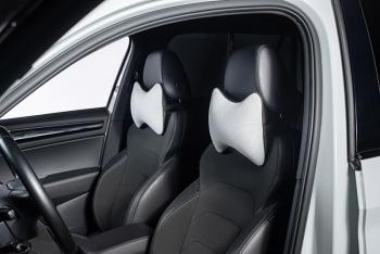 339 р. Подушка-косточка (Илана+Орегон) Lord Autofashion   (белый, строчка белая)  с доставкой в г. Керчь. Увеличить фотографию 3