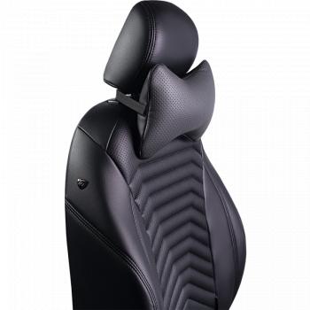 339 р. Подушка-косточка (Илана+Орегон) Lord Autofashion   (черный, строчка серая)  с доставкой в г. Керчь. Увеличить фотографию 4
