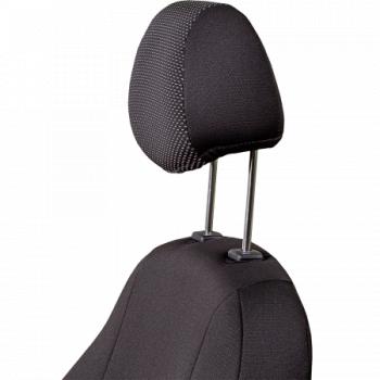 6 299 р. Комплект чехлов для сидений (РЗСиС 60/40 2Г Жаккард) Дублин Lord Autofashion  Уаз Патриот  23632 (2014-2025) 1 рестайлинг пикап, 2-ой рестайлинг пикап (черный, вставка Ёж белая)  с доставкой в г. Керчь. Увеличить фотографию 2