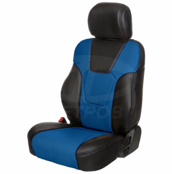 5 849 р. Комплект универсальных чехлов (экокожа) R.SPORT PLUS   (чёрный/синий)  с доставкой в г. Керчь. Увеличить фотографию 2