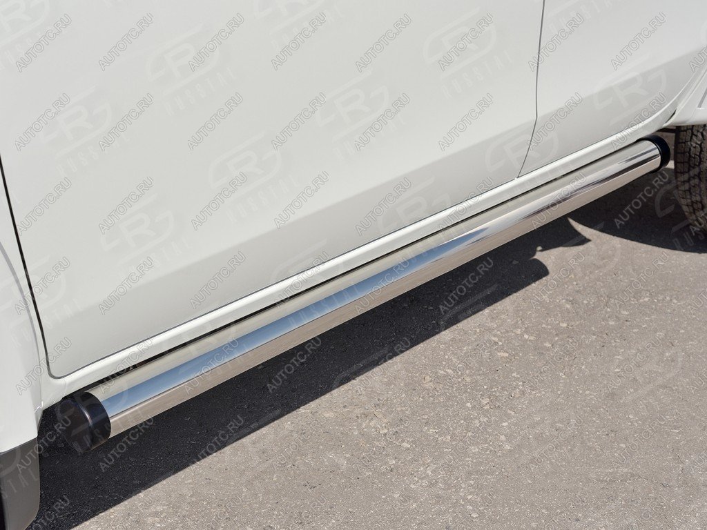 21 649 р. Защита порогов d76 мм SLITKOFF  Mitsubishi Outlander  CW0W (2005-2010) дорестайлинг (торцы с пластиковыми заглушками)  с доставкой в г. Керчь