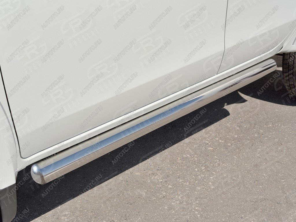 23 799 р. Защита порогов d76 мм SLITKOFF  Mitsubishi Outlander  CW0W (2005-2010) дорестайлинг (с круглыми торцами)  с доставкой в г. Керчь