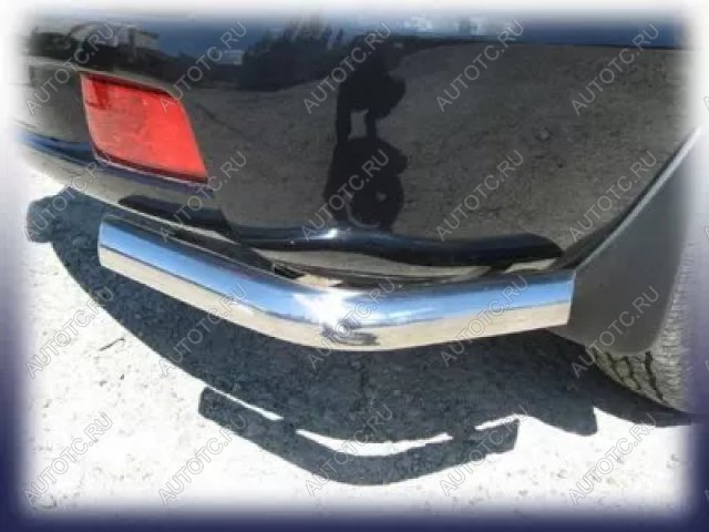 7 349 р. Защита заднего бампера уголки d57 Slitkoff Hyundai Tucson JM (2004-2010) (нержавейка полированная)  с доставкой в г. Керчь