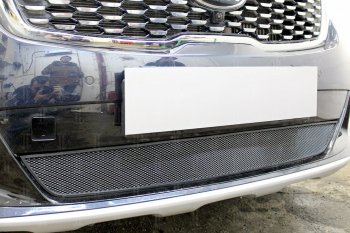 3 079 р. Защитная сетка в бампер (низ, ячейка 3х7 мм) Alfeco Стандарт KIA Sorento UM/Prime рестайлинг (2018-2020) (Чёрная)  с доставкой в г. Керчь. Увеличить фотографию 3