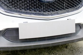 3 079 р. Защитная сетка в бампер (низ, ячейка 3х7 мм) Alfeco Стандарт Mazda CX-5 KF (2016-2025) (Чёрная)  с доставкой в г. Керчь. Увеличить фотографию 3
