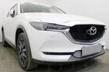 3 099 р. Защитная сетка в бампер (низ, ячейка 3х7 мм) Alfeco Стандарт Mazda CX-5 KF (2016-2025) (Хром)  с доставкой в г. Керчь. Увеличить фотографию 4