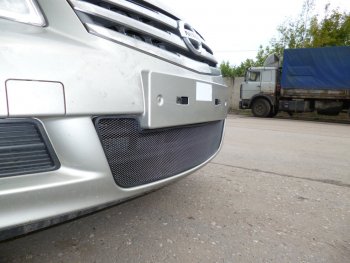 2 999 р. Защитная сетка в бампер (низ, ячейка 3х7 мм) Стрелка11 Стандарт Nissan Almera G15 седан (2012-2019) (Чёрная)  с доставкой в г. Керчь. Увеличить фотографию 2