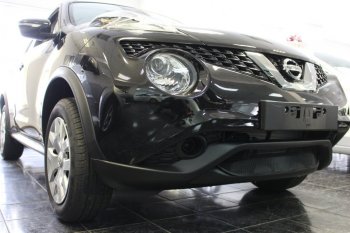 2 999 р. Защитная сетка в бампер (низ, ячейка 3х7 мм) Стрелка11 Стандарт Nissan Juke 1 YF15 рестайлинг (2014-2020) (Чёрная)  с доставкой в г. Керчь. Увеличить фотографию 2