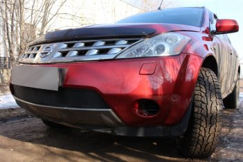3 099 р. Защитная сетка в бампер (низ, ячейка 3х7 мм) Стрелка11 Стандарт  Nissan Murano  1 Z50 (2002-2009) (Чёрная)  с доставкой в г. Керчь. Увеличить фотографию 3