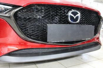 3 759 р. Защитная сетка в бампер (низ, ячейка 4х10 мм) Alfeco Премиум Mazda 3/Axela BP хэтчбэк (2019-2025) (Чёрная)  с доставкой в г. Керчь. Увеличить фотографию 3