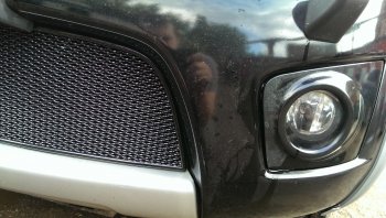 4 099 р. Защитная сетка в бампер (низ, ячейка 4х10 мм) Alfeco Премиум Mitsubishi L200 4  дорестайлинг (2006-2014)  с доставкой в г. Керчь. Увеличить фотографию 4
