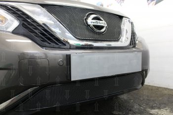 4 399 р. Защитная сетка в бампер (низ, ячейка 4х10 мм) Стрелка11 Премиум Nissan Murano 3 Z52 дорестайлинг (2015-2022) (Чёрная)  с доставкой в г. Керчь. Увеличить фотографию 3