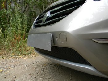 4 299 р. Защитная сетка в бампер (низ, ячейка 4х10 мм) Стрелка11 Премиум Renault Koleos 1 Phase 2 (2011-2013) (Чёрная)  с доставкой в г. Керчь. Увеличить фотографию 3