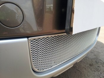 4 299 р. Защитная сетка в бампер (низ, ячейка 4х10 мм) Стрелка11 Премиум Skoda Yeti (2009-2013) (Хром)  с доставкой в г. Керчь. Увеличить фотографию 3
