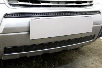 3 899 р. Защитная сетка в бампер (низ, ячейка 4х10 мм) Стрелка11 Премиум Subaru Forester SH (2008-2013) (Чёрная)  с доставкой в г. Керчь. Увеличить фотографию 3