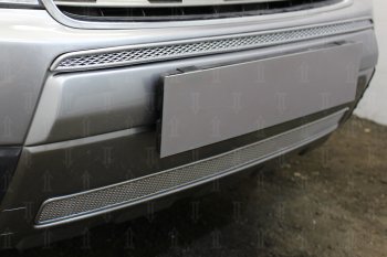 4 099 р. Защитная сетка в бампер (низ, ячейка 4х10 мм) Стрелка11 Премиум Subaru Forester SH (2008-2013) (Хром)  с доставкой в г. Керчь. Увеличить фотографию 3
