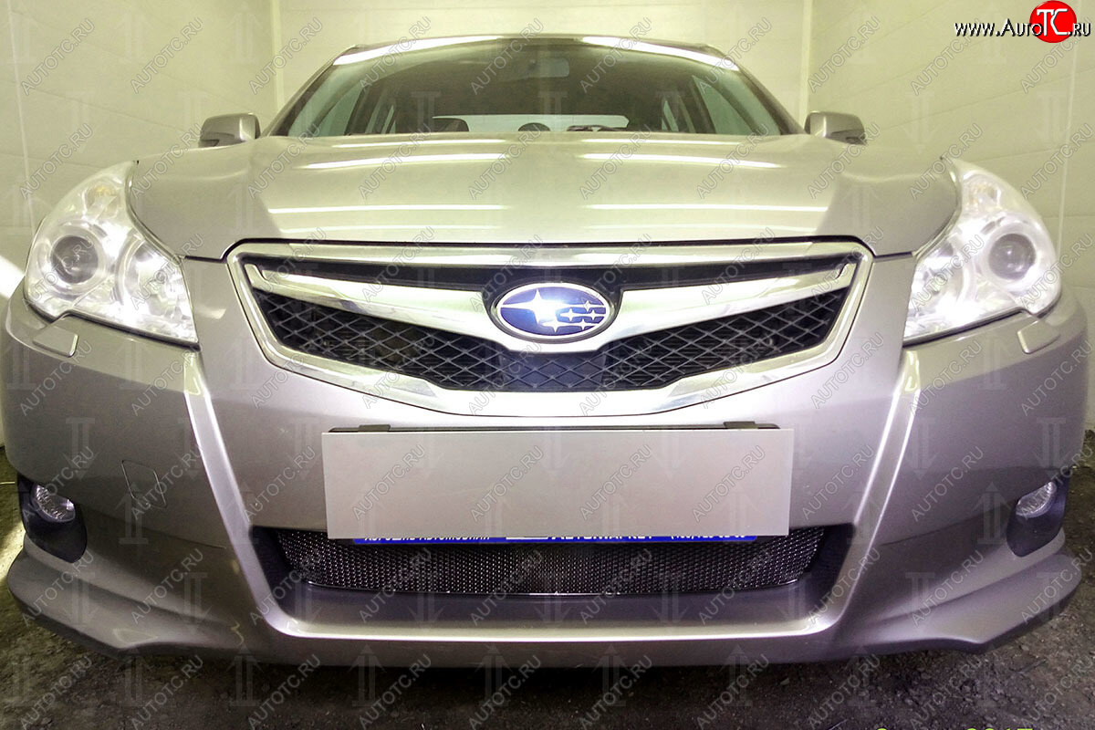 4 099 р. Защитная сетка в бампер (низ, ячейка 4х10 мм) Стрелка11 Премиум Subaru Legacy BM/B14 дорестайлинг седан (2009-2013) (Чёрная)  с доставкой в г. Керчь