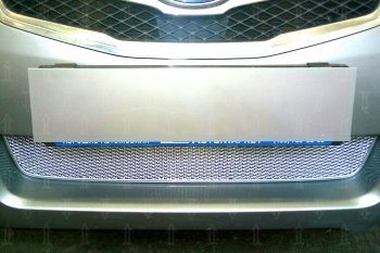 4 299 р. Защитная сетка в бампер (низ, ячейка 4х10 мм) Стрелка11 Премиум Subaru Legacy BM/B14 дорестайлинг седан (2009-2013) (Хром)  с доставкой в г. Керчь. Увеличить фотографию 2