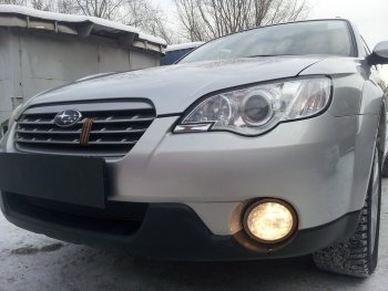 4 299 р. Защитная сетка в бампер (низ, ячейка 4х10 мм) Стрелка11 Премиум  Subaru Outback  BP (2006-2009) рестайлинг универсал (Чёрная)  с доставкой в г. Керчь. Увеличить фотографию 2