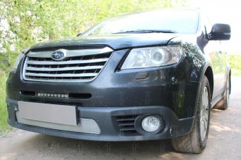 4 099 р. Защитная сетка в бампер (низ, ячейка 4х10 мм) Стрелка11 Премиум  Subaru Tribeca (2008-2014) (Хром)  с доставкой в г. Керчь. Увеличить фотографию 2